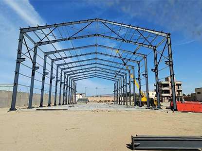 Склад стальных конструкций новой конструкции в Алжире